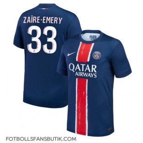 Paris Saint-Germain Warren Zaire-Emery #33 Replika Hemmatröja 2024-25 Kortärmad